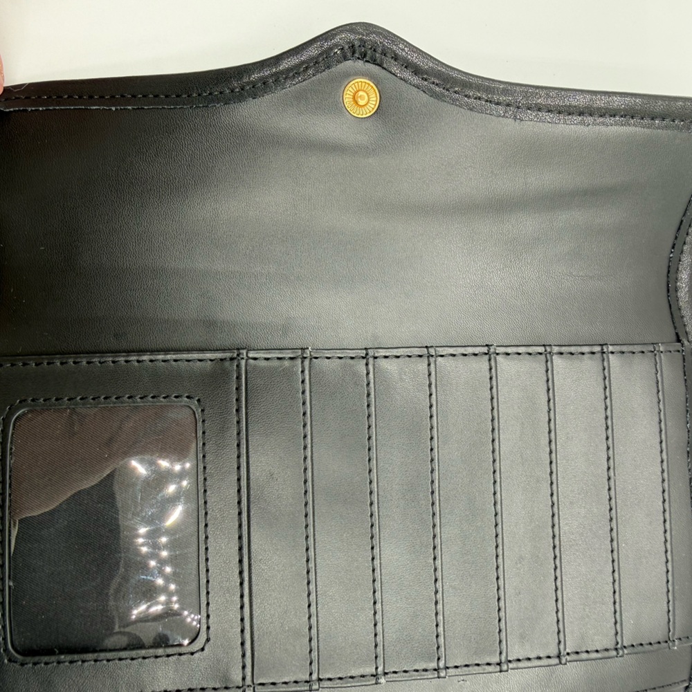 Rebecca Minkoff Black Travel Wallet With Antique Brass Hardware - Picture 9 of 13